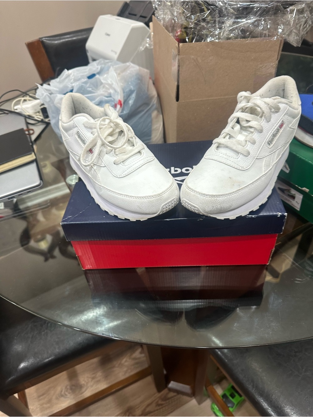 Reebok Kids White Low-Top Lace-Up Sneakers